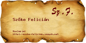 Szőke Felicián névjegykártya